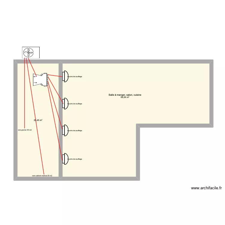 devis. Plan de 2  et 94 m²