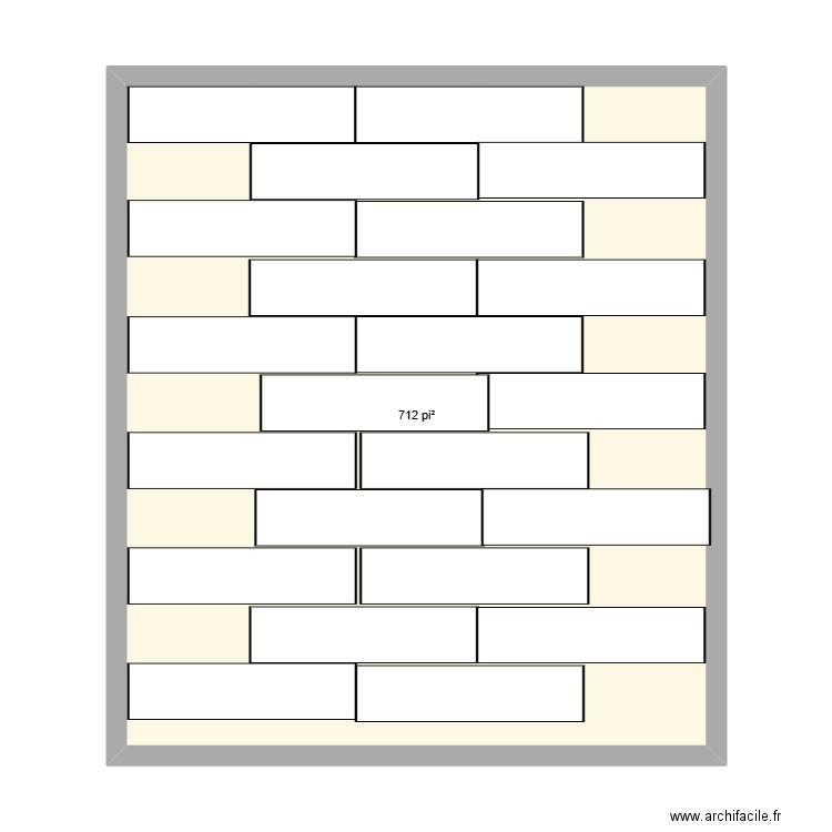 garage. Plan de 1 pièce et 66 m2