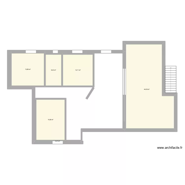 projet appart 2. Plan de 6 Pièces et 92 m² projet appart 2. Plan de 6 Pièces et 92 m²