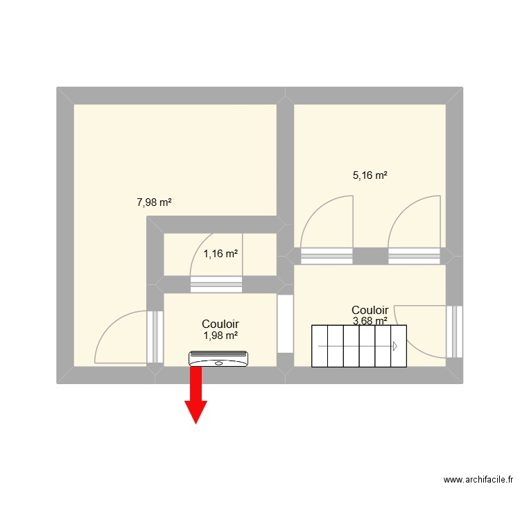 SABADELLO Etage. Plan de 5 pièces et 20 m2