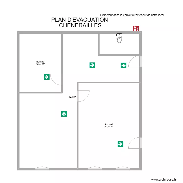 23 CHENERAILLES. Plan de 