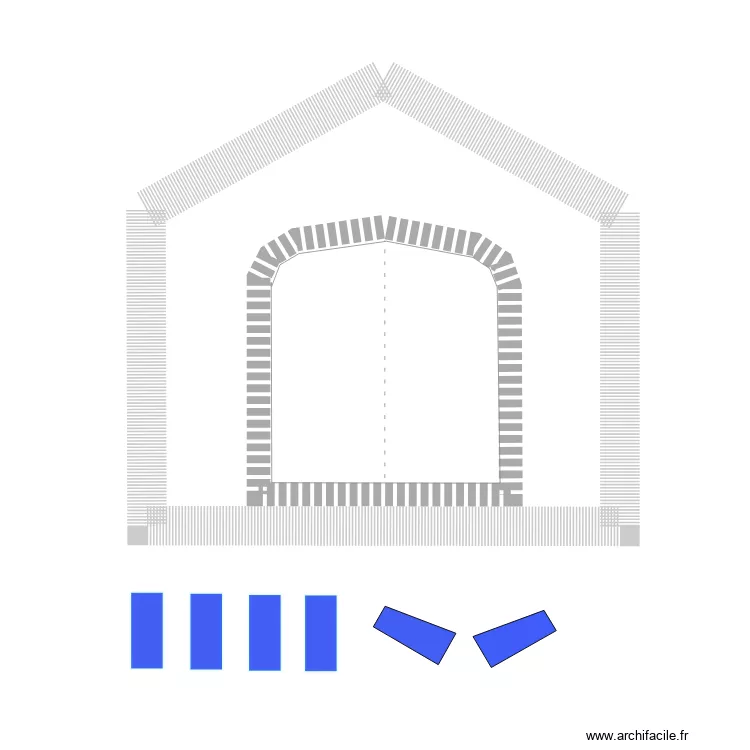 grange facade. Plan de 