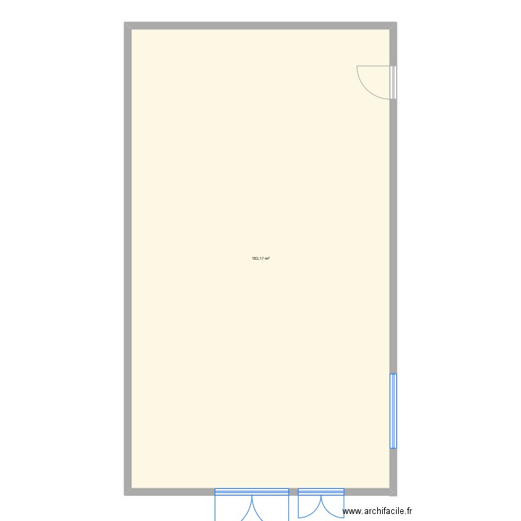 Clermont. Plan de 1 pièce et 183 m2