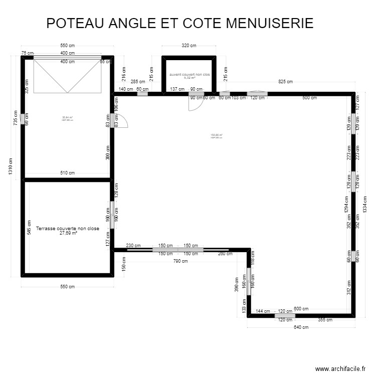 PCMI 2.1   CHEMIN DU PRE LONG MENUISERIE 1. Plan de 4 pièces et 220 m2