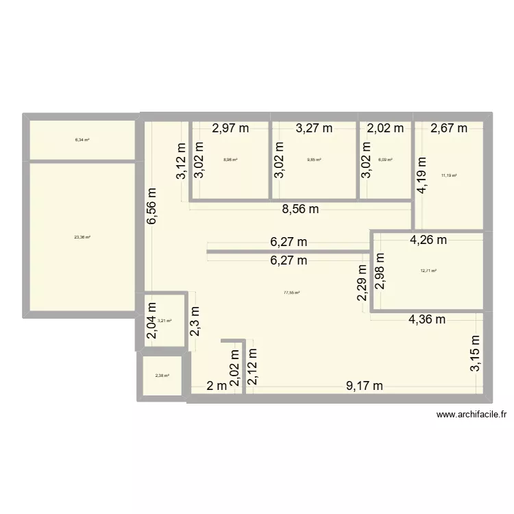 caux 585. Plan de 10  et 162 m²