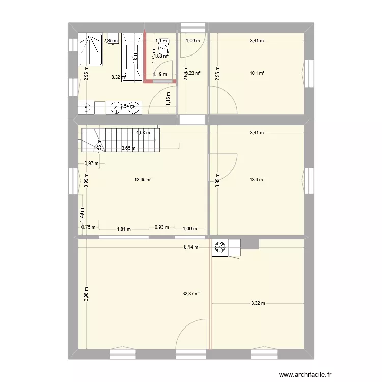 maison Poupette. Plan de 
