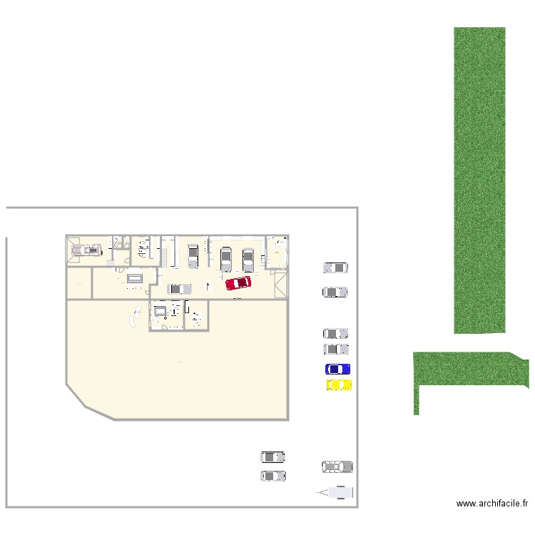 events auto atelier MG 2024. Plan de 13 pièces et 1039 m2