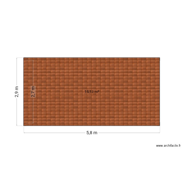 Carport. Plan de 1 pièce et 15 m2