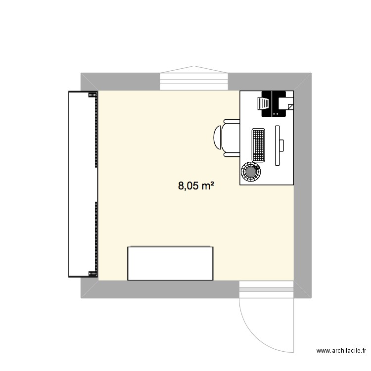 bureau. Plan de 0 pièce et 0 m2