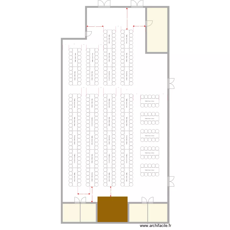 plan de base salle saint cloud. Plan de 5  et 59 m²