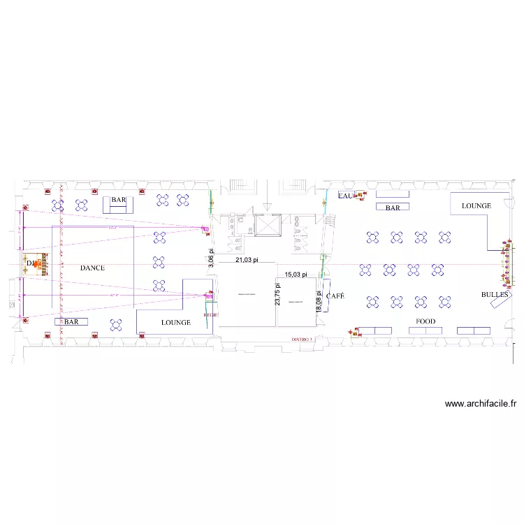 Cuisine cocktail March&eacute; Bonsecours V2. Plan de 