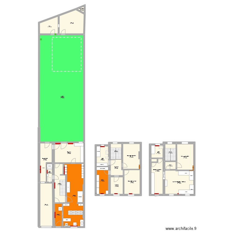 MAGASIN OFFICIEL. Plan de 24 pièces et 440 m2