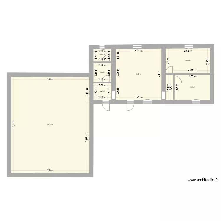 Maison avant. Plan de 