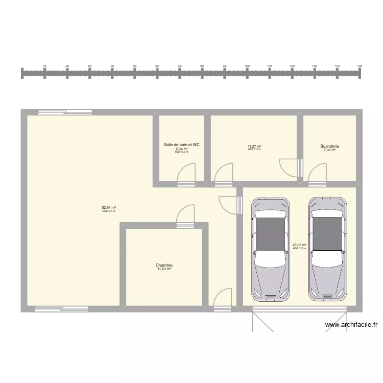 Plan maison. Plan de 6 et 116 m² Plan maison. Plan de 6 et 116 m²