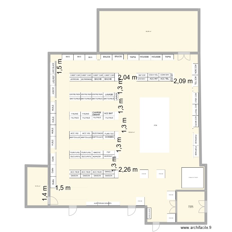 La fléche V3. Plan de 4 pièces et 379 m2