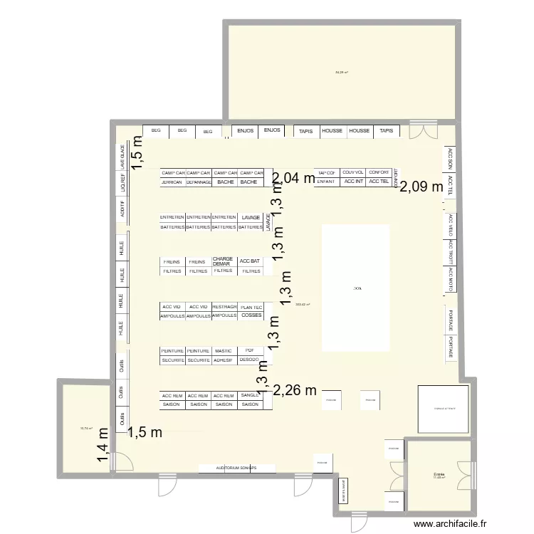 La fl&eacute;che V3. Plan de 