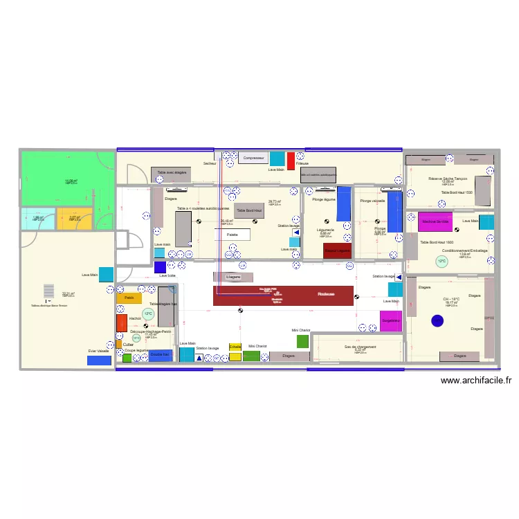 Dock BENEYTOU_PACIFIC FLAVOUR_V10. Plan de 13  et 187 m²