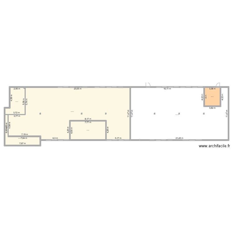 RDC Acrotecna - Almacia v1. Plan de 6 pièces et 557 m2