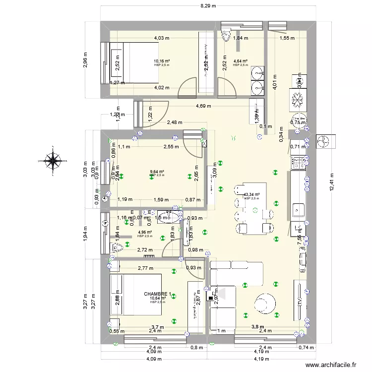 MAISON GARRAGE CUISINE agr version 2. Plan de MAISON GARRAGE CUISINE agr version 2. Plan de