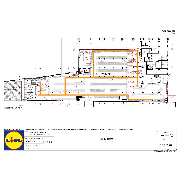 CDM - LIDL. Plan de 1 pièce et 404 m2