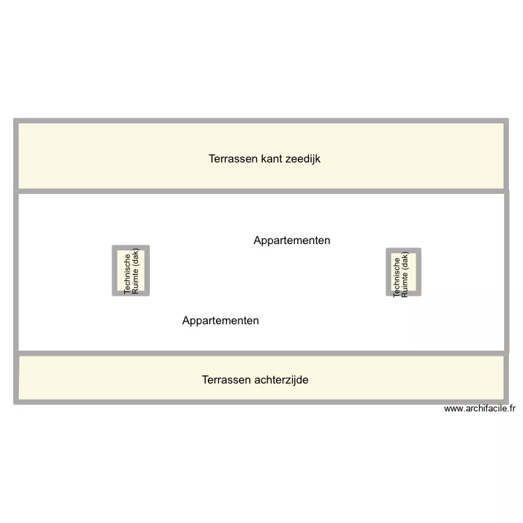 Ambassade -dak kant Zeedijk. Plan de 