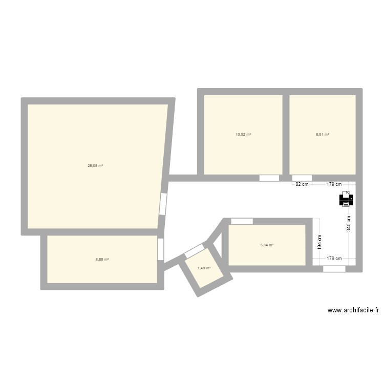 m2a. Plan de 0 pièce et 0 m2