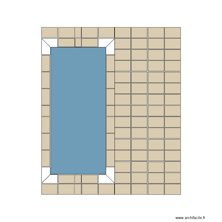 SMART LANE - margelles travertin + dallage. Plan de 0 pièce et 0 m2