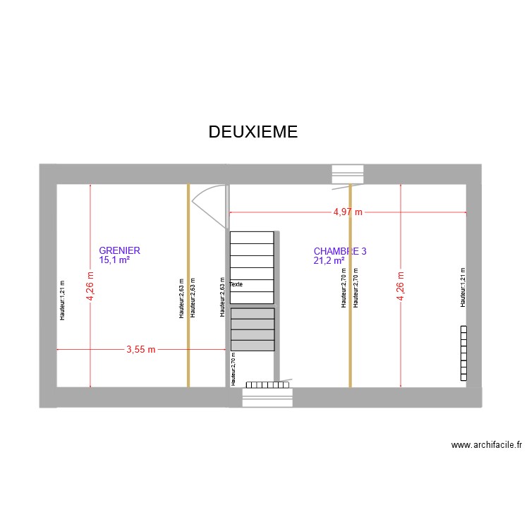DeuxièmeA. Plan de 0 pièce et 0 m2