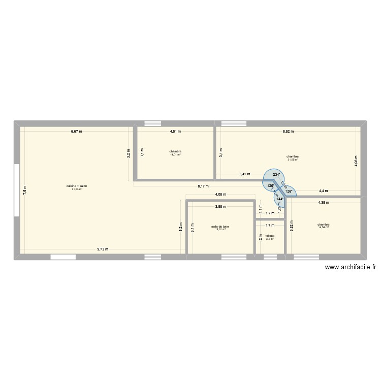 plan maison. Plan de 6 pièces et 146 m2