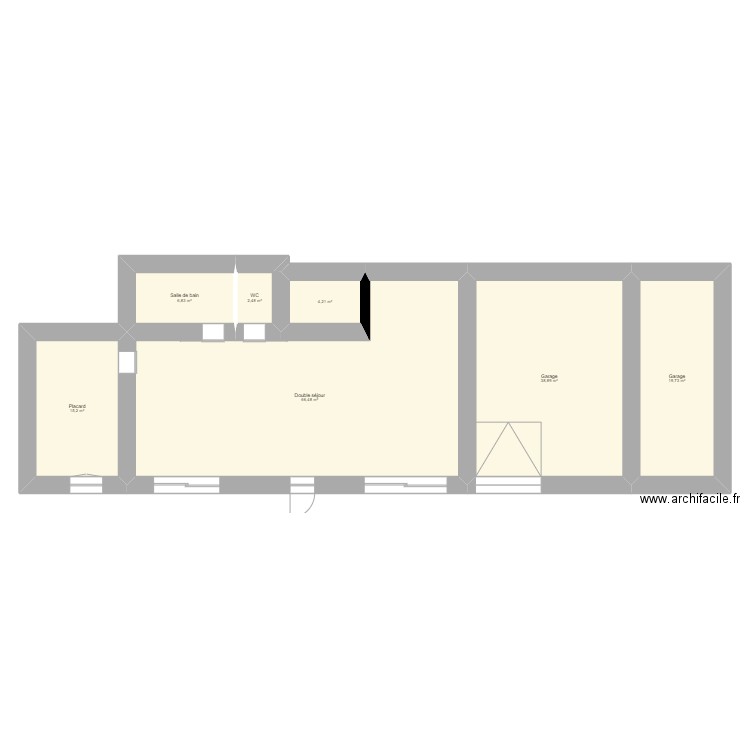 Maison. Plan de 7 pièces et 154 m2