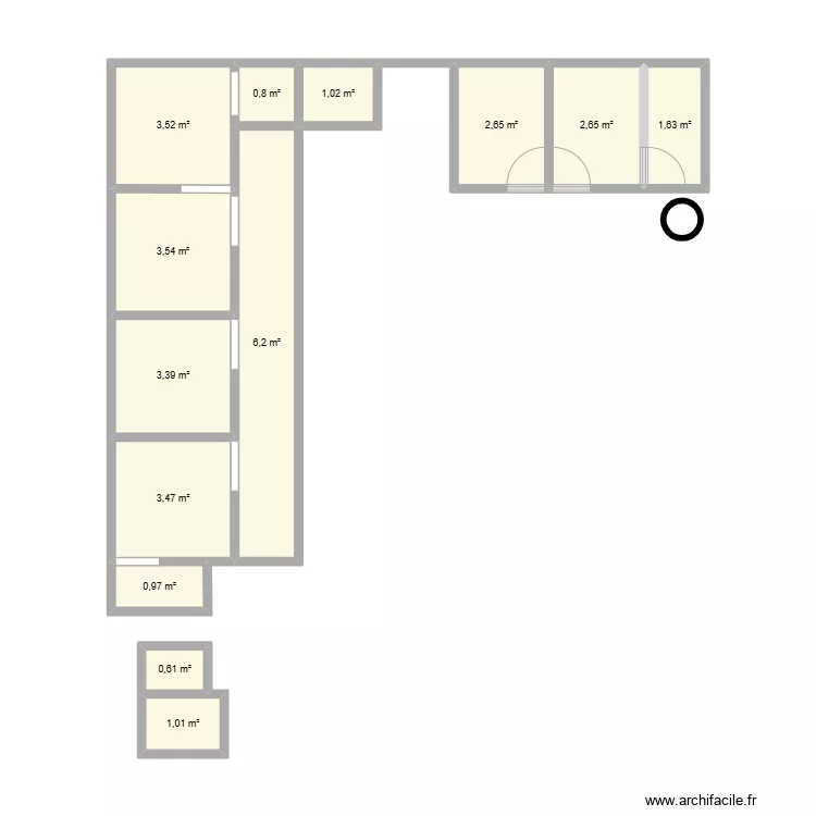 seguela. Plan de 13  et 31 m²