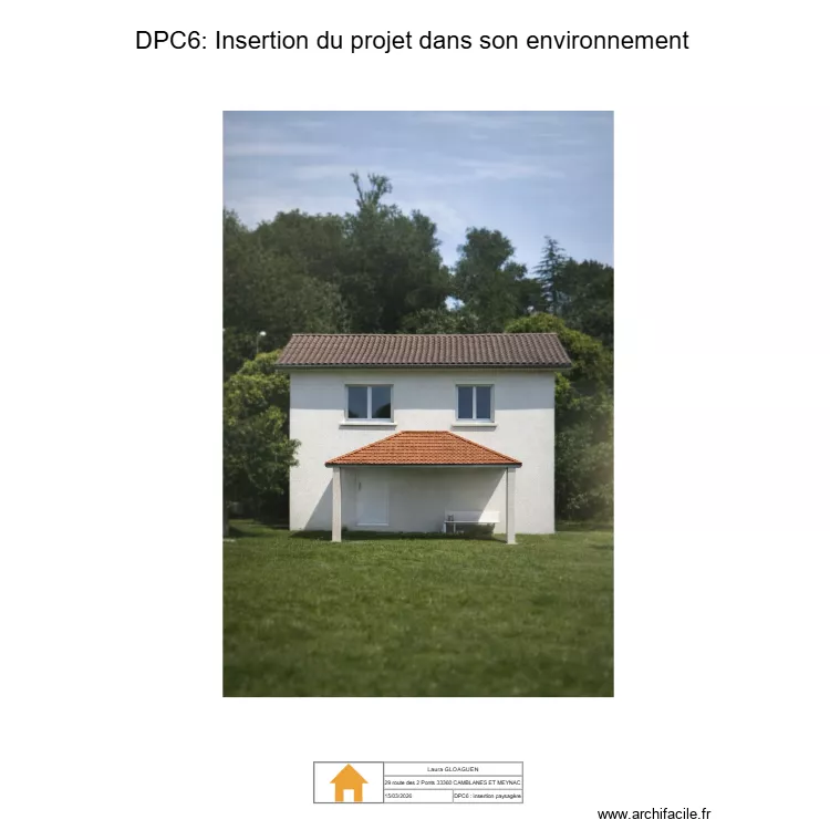 PCMI6 insertion paysag&egrave;re. Plan de 