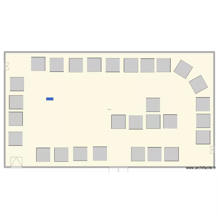 salle marche de noel. Plan de 