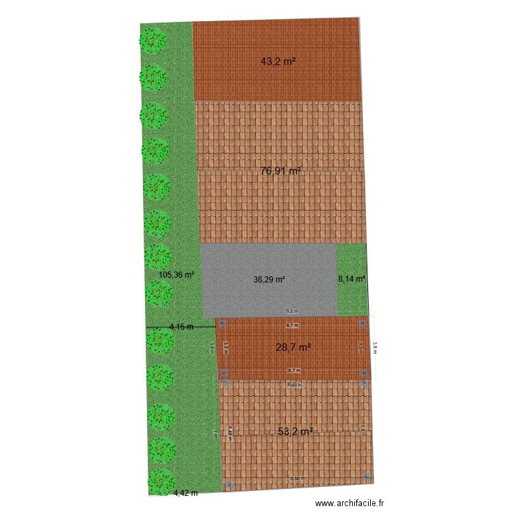 LE PORT. Plan de 4 pièces et 202 m2