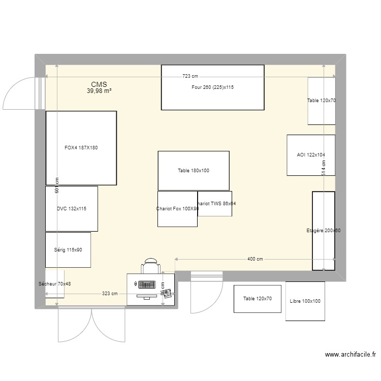Atelec2025 CT2. Plan de 1 pièce et 40 m2