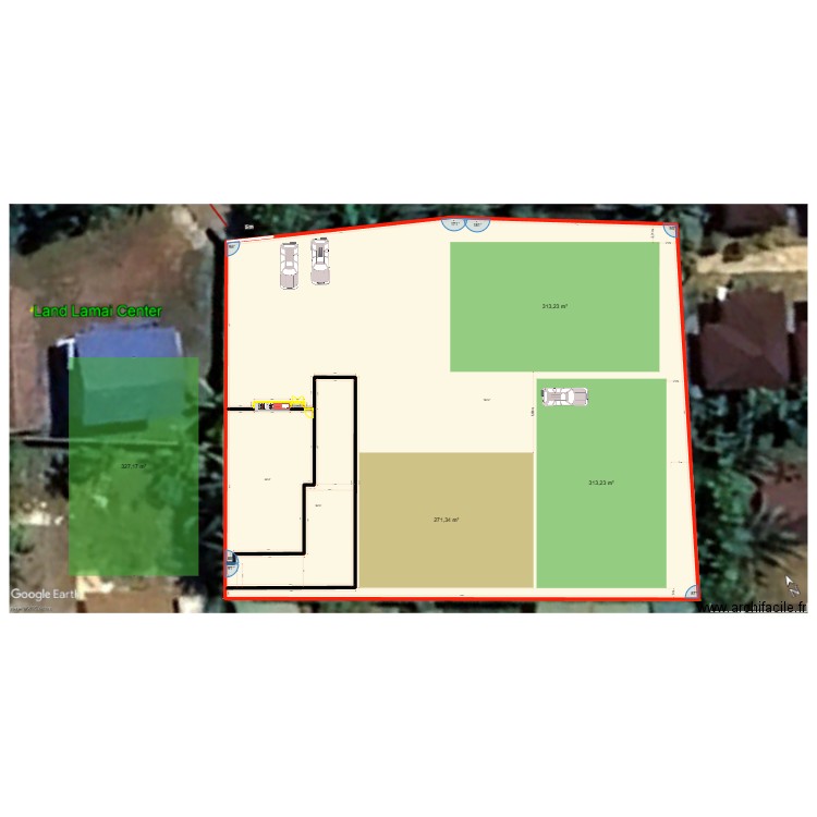 Land Lamai Center V2. Plan de 1 pièce et 1976 m2