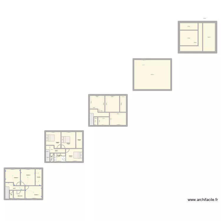 Baroudel. Plan de 33  et 301 m²