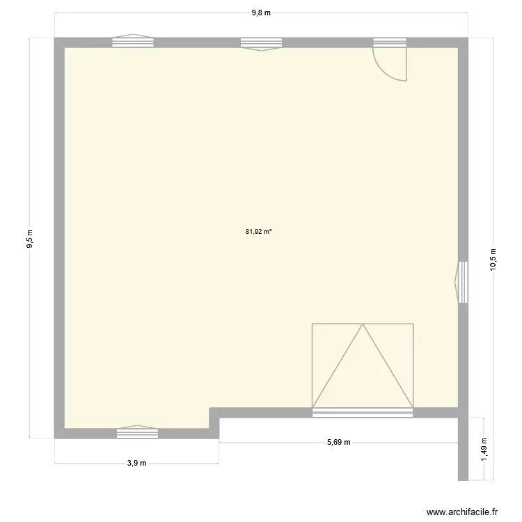 Maison ASB. Plan de 1 et 82 m² Maison ASB. Plan de 1 et 82 m²