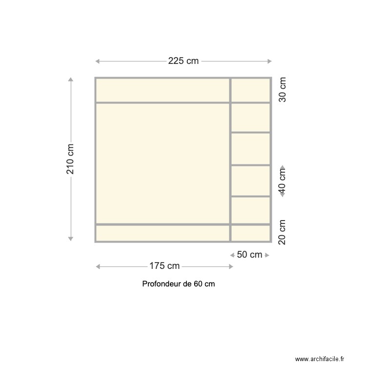 Meuble SdB1. Plan de 9 pièces et 4 m2