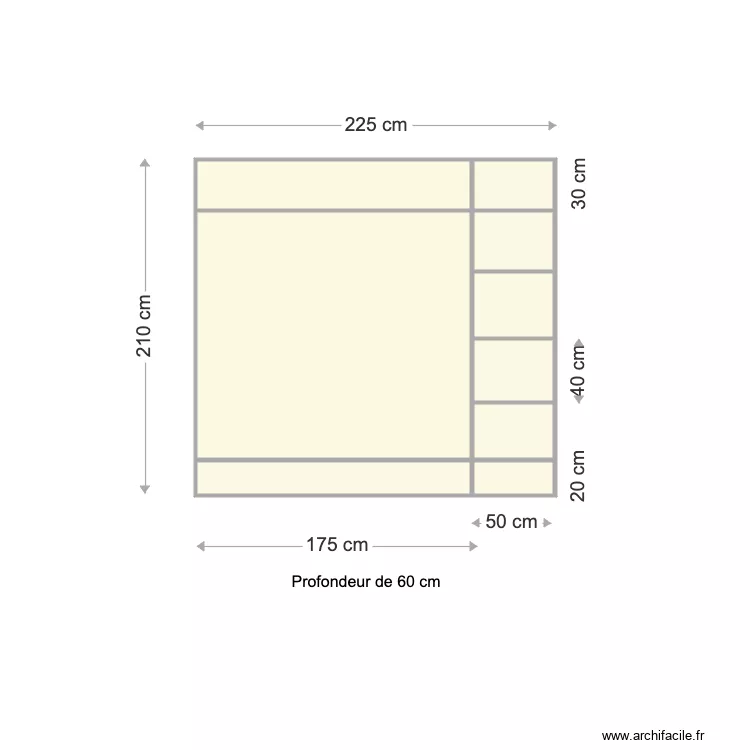 Meuble SdB1. Plan de 