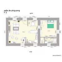 Salle de ping-pong plan masse habitation