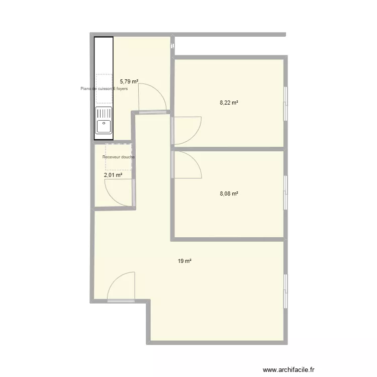 maison. Plan de 5 et 43 m² maison. Plan de 5 et 43 m²