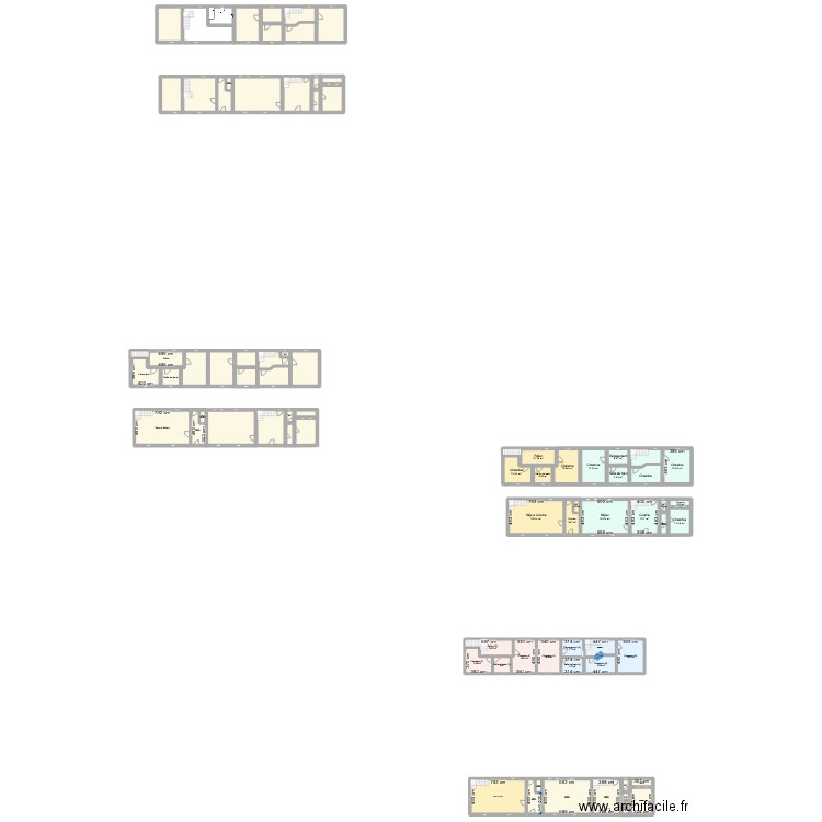 Longère du Pressoir - Champvallon. Plan de 71 pièces et 930 m2