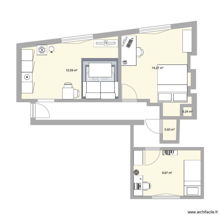 Appt nemours. Plan de 0 pièce et 0 m2