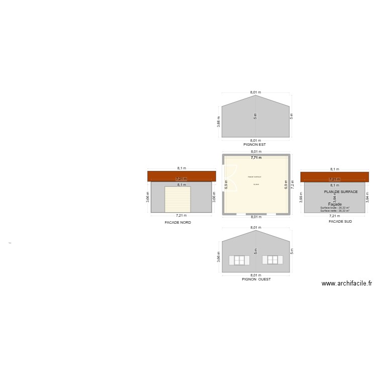 GARAGE SEB. Plan de 3 pièces et 160 m2