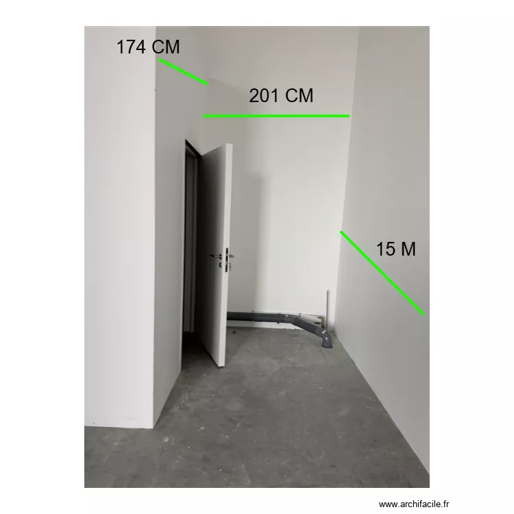 DEVANT ZONE TEMPEREE . Plan de 