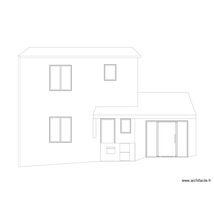Plan fa&ccedil;ade Leroux Futur. Plan de 0 pièce et 0 m2
