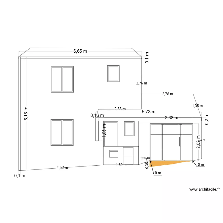 Plan façade Leroux Futur. Plan de Plan façade Leroux Futur. Plan de