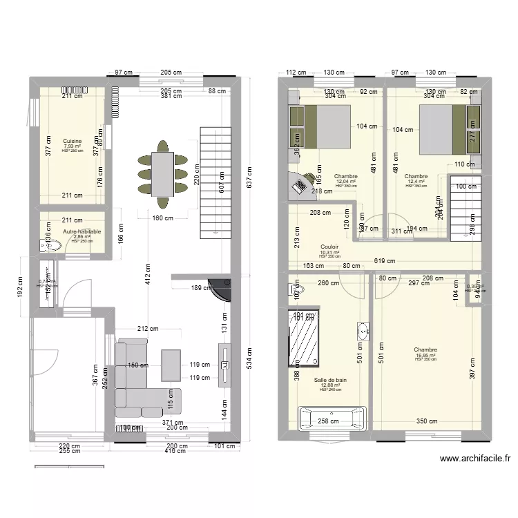 st fargeau maison rafa. Plan de 