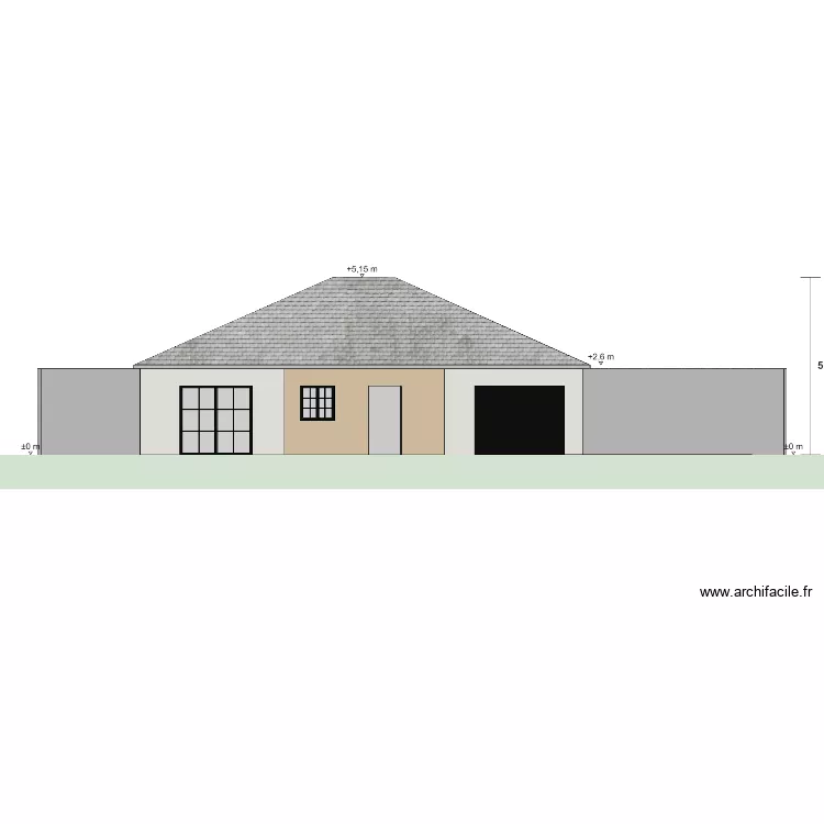 Chateauneuf facade sud. Plan de 4 et 111 m² Chateauneuf facade sud. Plan de 4 et 111 m²